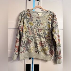 H&M floral sweatshirt size Medium